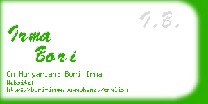 irma bori business card